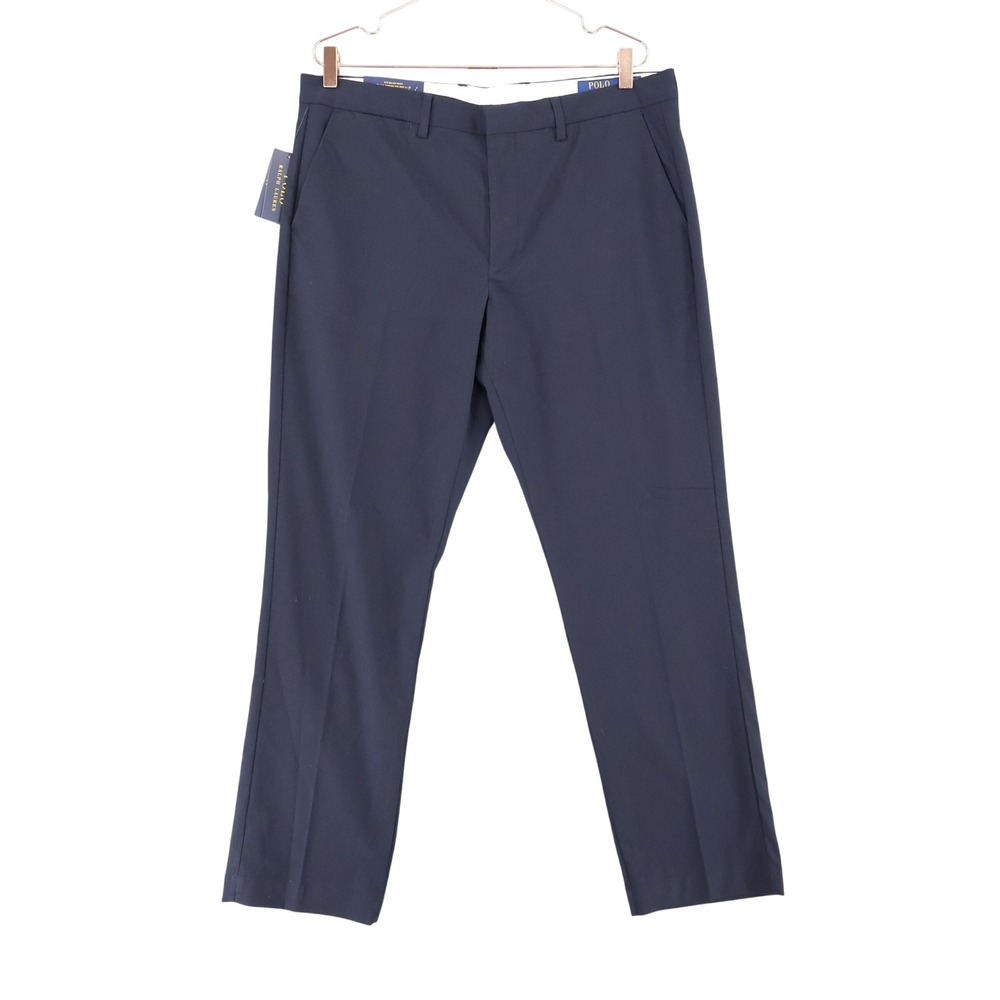 Polo‎ Ralph Lauren Straight Fit Trousers Mens 36/32 Navy Blue Classic Chino NWT